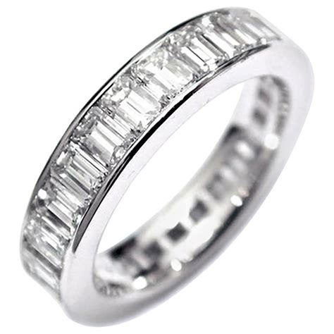 Emerald Cut Channel Set Eternity Ring 